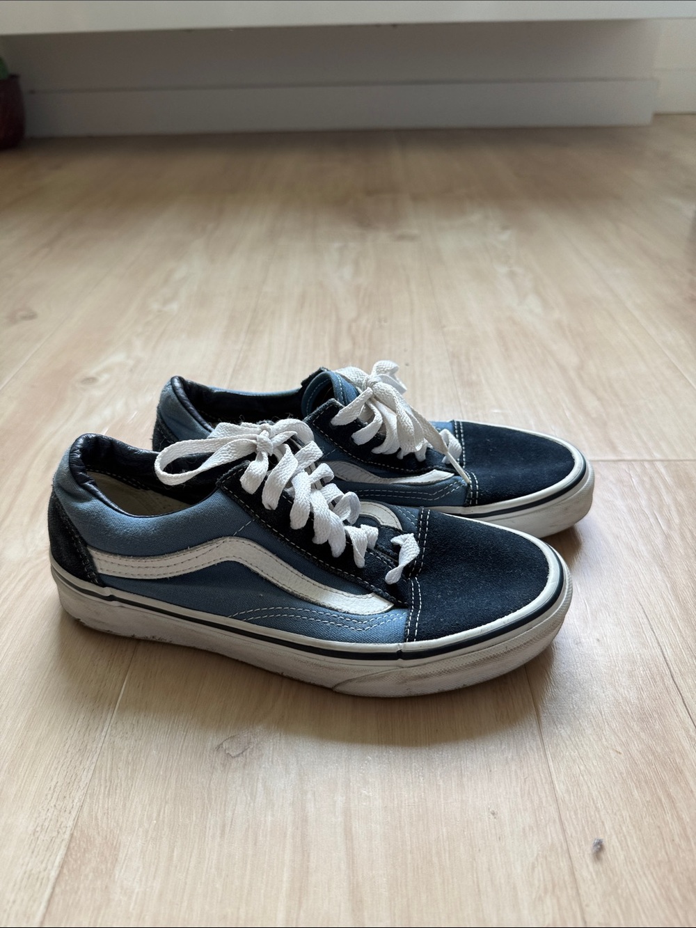 Vans Two-Tone Blue and White Old Skool Sneakers